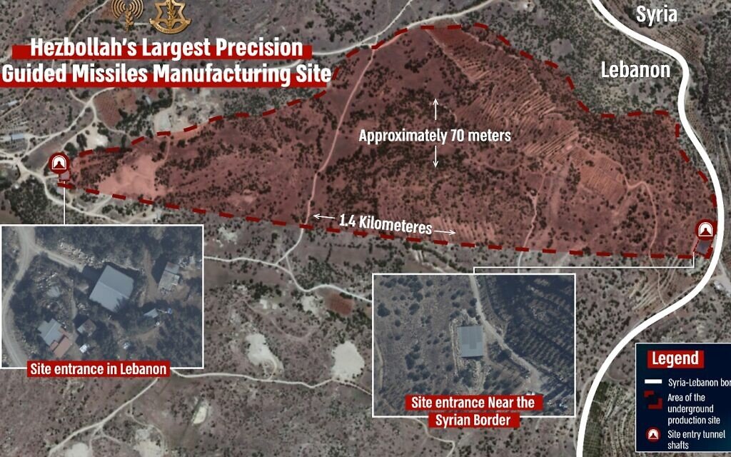 IDF says it hit Hezbollah’s largest precision missile production site hours before truce