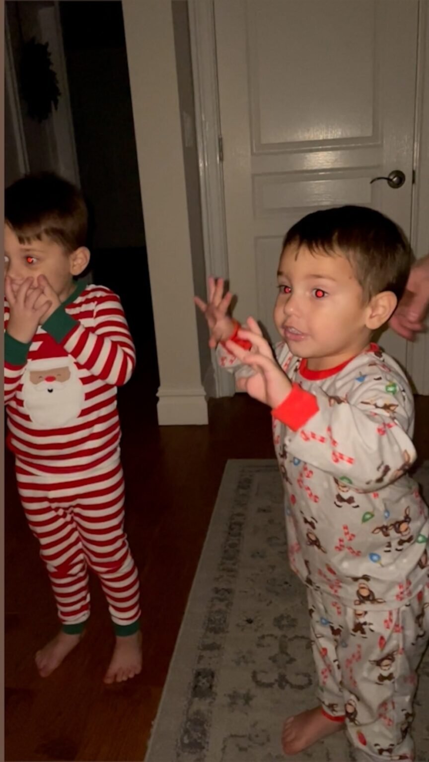 WATCH: Mom and kids sneak downstairs to see Santa leaving gifts under Christmas tree