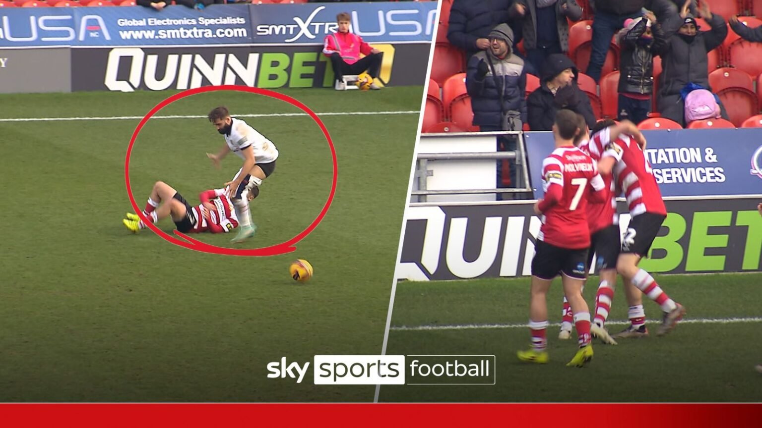 'Lost his shorts and lost his man!' | Tranmere kit mishap costs them a goal!