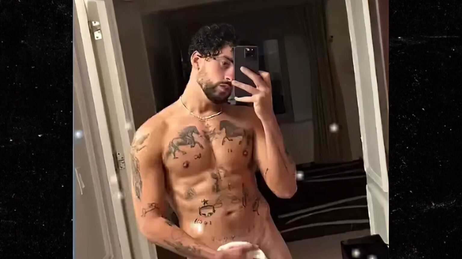 Bad Bunny Posts Thirst Trap in New York City Hotel Room