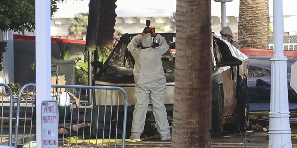 Fireworks mortars, fuel canisters found inside the Tesla Cybertruck that exploded outside Trump’s Las Vegas hotel