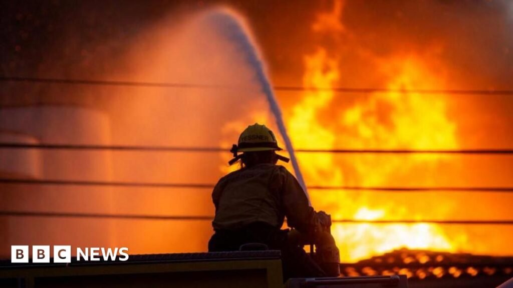 Hollywood Hills evacuated as LA fire spreads