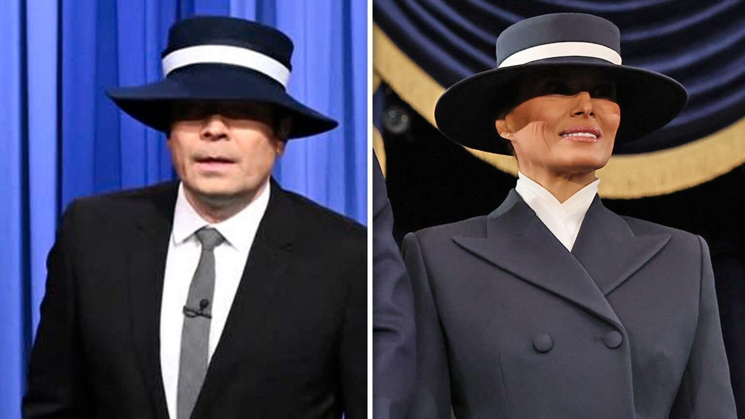 Jimmy Fallon Mocks Melania for Wearing “Hamburglar” Hat At Inauguration