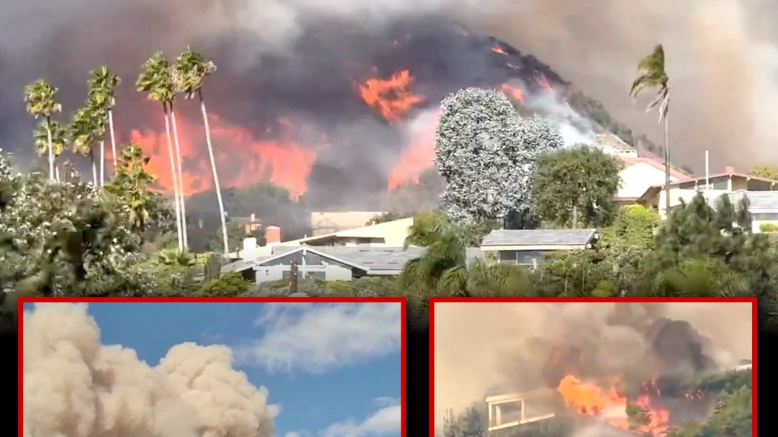 Wildfire Sweeps Through Pacific Palisades, Celeb Homes Threatened