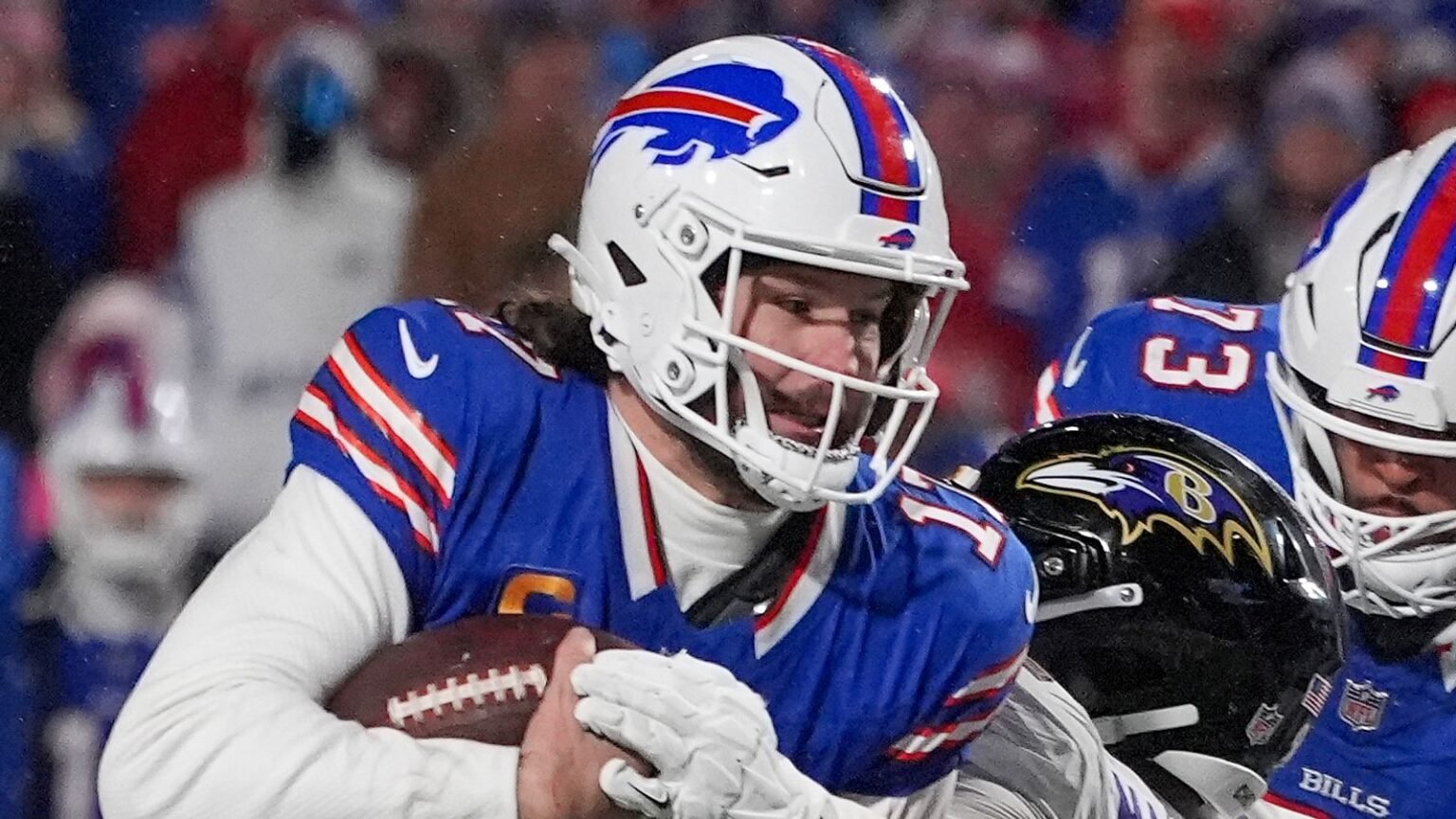 Baltimore Ravens 25-27 Buffalo Bills: Josh Allen and Bills book AFC Championship meeting with Kansas City Chiefs | NFL News