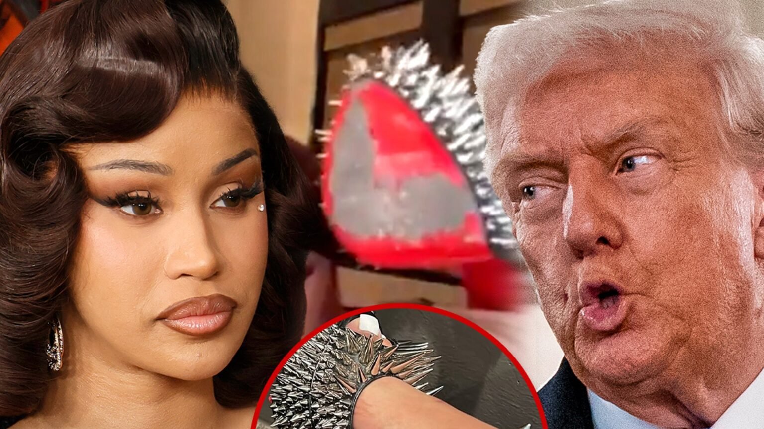 Cardi B Blames Trump for Ruining $3K Heels at Super Bowl, Wants Deported Uncle Back