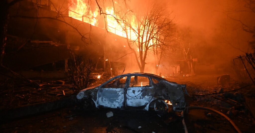 Russian Drone Barrage Kills 3 in Kharkiv