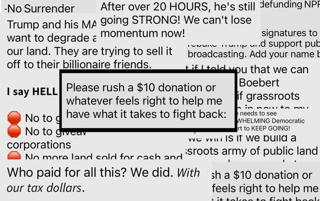 Those Constant Texts Asking You to Donate to Democrats Are Scams