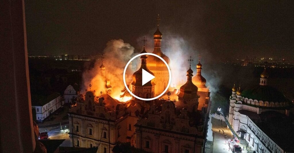 Russian Attack on Kyiv Damages Historic Orthodox Cathedral
